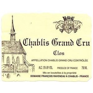 2019 Domaine Francois Raveneau, Chablis Grand Cru, Les Clos 6x75cl