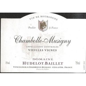 2018 Domaine Hudelot-Baillet, Chambolle-Musigny, Vieilles Vignes 6x75cl