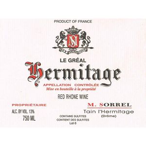 2018 M. Sorrel, Hermitage, Le Greal 12x75cl
