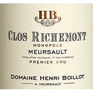 2020 Domaine Henri Boillot, Meursault Premier Cru, Clos Richemont 6x75cl