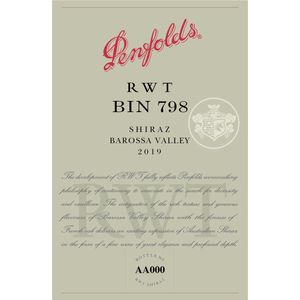 2019 Penfolds, Bin 798 RWT Shiraz, Barossa Valley 6x75cl