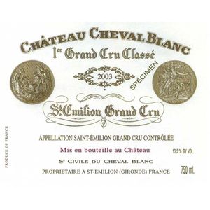 2003 Chateau Cheval Blanc Premier Grand Cru Classe A, Saint-Emilion Grand Cru 12x75cl