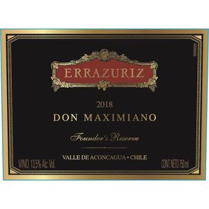 2018 Errazuriz, Don Maximiano Founder's Reserve, Aconcagua Valley 6x75cl
