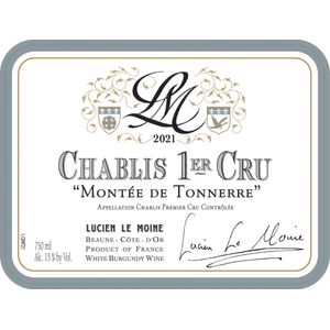2021 Lucien Le Moine, Chablis Premier Cru, Montee de Tonnerre 6x75cl