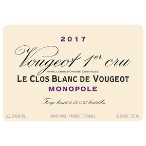 2021 Domaine de la Vougeraie, Vougeot Premier Cru, Le Clos Blanc de Vougeot 1x300cl