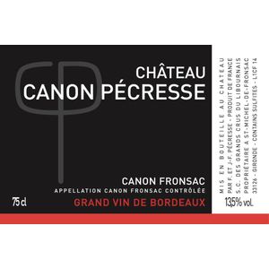 2017 Chateau Canon Pecresse, Canon-Fronsac 3x150cl
