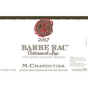 2017 M. Chapoutier, Chateauneuf-du-Pape, Barbe Rac 6x75cl