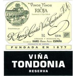 2012 R. Lopez de Heredia, Tondonia Tinto Reserva, Rioja 6x75cl