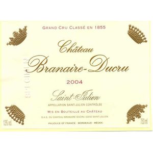 2004 Chateau Branaire-Ducru 4eme Cru Classe, Saint-Julien 12x75cl