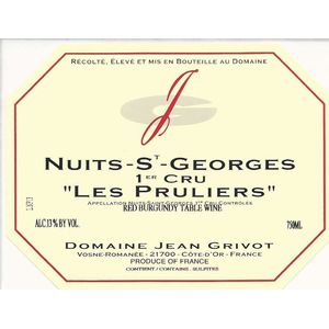 2014 Domaine Jean Grivot, Nuits-Saint-Georges Premier Cru, Les Pruliers 12x75cl