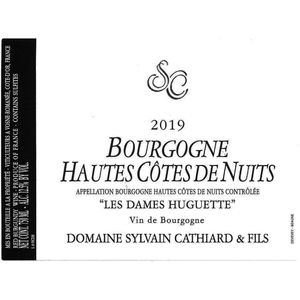 2019 Domaine Sylvain Cathiard, Bourgogne, Hautes Cotes de Nuits Les Dames Huguette 6x75cl