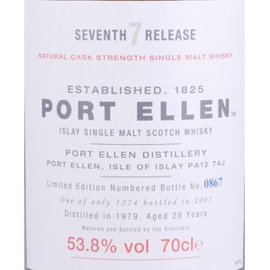 1979 Port Ellen, Single Malt 7th Release 28YO Bottled 2007, Islay 1x75cl