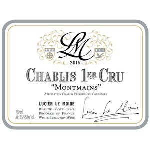 2019 Lucien Le Moine, Chablis Premier Cru, Montmains 6x75cl