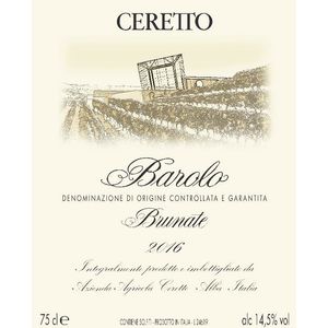 2016 Ceretto, Barolo, Brunate 6x75cl