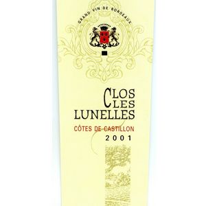2001 Clos Lunelles, Castillon-Cotes de Bordeaux 12x75cl