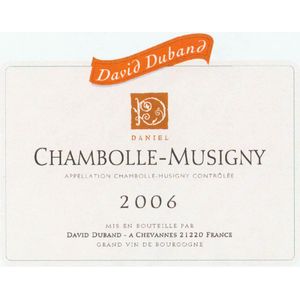 2020 David Duband, Chambolle-Musigny 6x75cl