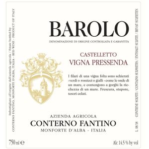 2019 Azienda Agricola Conterno Fantino, Barolo, Castelletto Pressenda 1x300cl