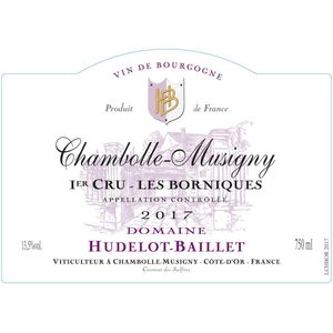2018 Domaine Hudelot-Baillet, Chambolle-Musigny Premier Cru, Les Borniques 6x75cl