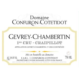 2010 Domaine Confuron Cotetidot, Gevrey-Chambertin Premier Cru, Craipillot 6x75cl