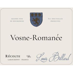 2023 Louis Billard, Vosne-Romanee 6x75cl