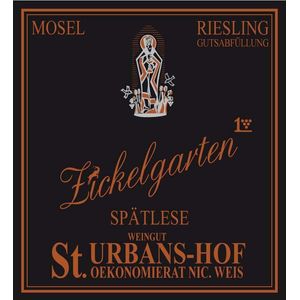 2014 St Urbans Hof, Zickelgarten Riesling Spatlese Auktion, Mosel 6x75cl