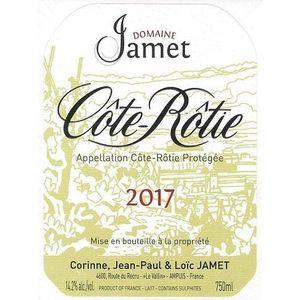 2017 Domaine Jamet, Cote Rotie 6x75cl