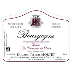 2021 Domaine Thierry Mortet, Bourgogne, Les Charmes de Daix 3x150cl