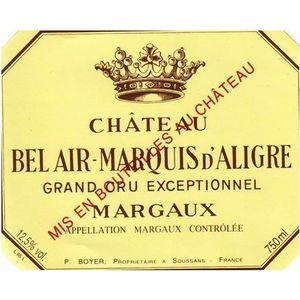 2010 Chateau Bel Air-Marquis d'Aligre, Margaux 12x75cl
