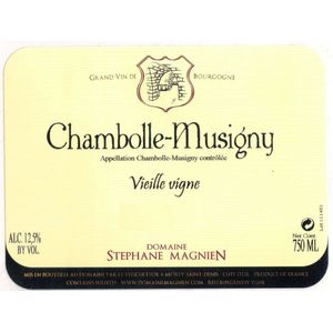 2021 Domaine Stephane Magnien, Chambolle-Musigny, Vieilles Vignes 6x75cl