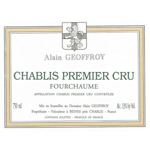 2021 Alain Geoffroy, Chablis Premier Cru, Fourchaume 6x75cl
