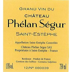 2013 Chateau Phelan Segur, Saint-Estephe 6x75cl