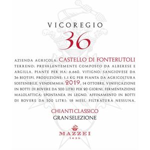 2020 Castello Fonterutoli (Mazzei), Chianti Classico, Vicoregio 36 Gran Selezione 6x75cl