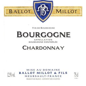 2017 Ballot Millot, Bourgogne, Chardonnay 12x75cl