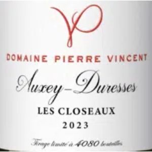 2023 Domaine Pierre Vincent, Auxey-Duresses, Les Closeaux Rouge 6x75cl