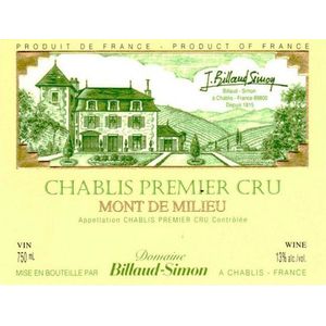 2023 Domaine Billaud-Simon, Chablis Premier Cru, Mont de Milieu 6x75cl