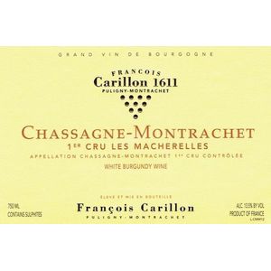 2022 Francois Carillon, Chassagne-Montrachet Premier Cru, Les Macherelles Blanc 12x75cl