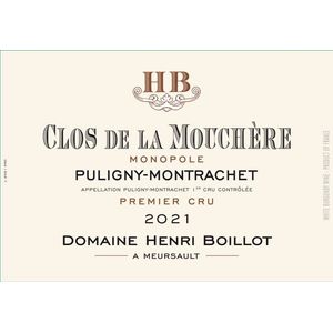 2021 Domaine Henri Boillot, Puligny-Montrachet Premier Cru, Clos de la Mouchere 6x75cl