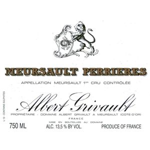 2021 Albert Grivault, Meursault Premier Cru, Perrieres Blanc 6x75cl