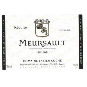 2022 Domaine Fabien Coche, Meursault, Rouge 6x75cl