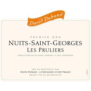 2020 David Duband, Nuits-Saint-Georges Premier Cru, Les Pruliers 3x150cl