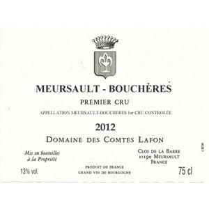 2012 Domaine des Comtes Lafon, Meursault Premier Cru, Les Boucheres 6x75cl