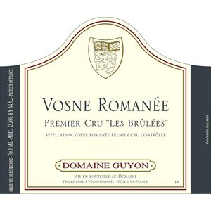 2022 Domaine Jean-Pierre Guyon, Vosne-Romanee Premier Cru, Aux Brulees 6x75cl