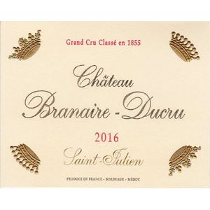 2016 Chateau Branaire-Ducru 4eme Cru Classe, Saint-Julien 6x75cl