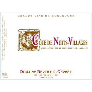 2022 Domaine Berthaut-Gerbet, Cote de Nuits-Villages 12x75cl
