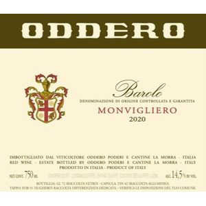 2020 Poderi Oddero, Barolo, Monvigliero 6x75cl