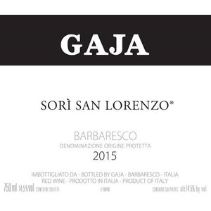 2015 Gaja, Barbaresco, Sori San Lorenzo 6x75cl