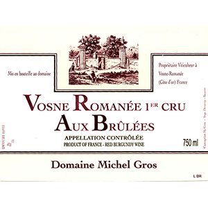 2018 Domaine Michel Gros, Vosne-Romanee Premier Cru, Aux Brulees 1x300cl