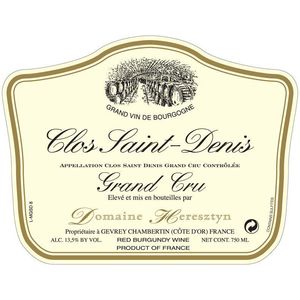 2015 Domaine Heresztyn-Mazzini, Clos Saint-Denis Grand Cru 6x75cl