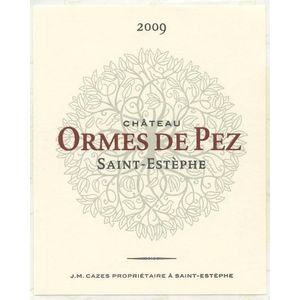 2009 Chateau Ormes de Pez, Saint-Estephe 12x75cl