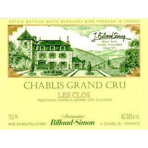 2023 Domaine Billaud-Simon, Chablis Grand Cru, Les Clos 6x75cl